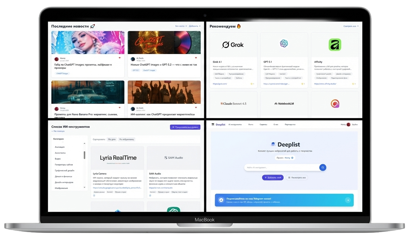 AI Portal Interface Deeplist